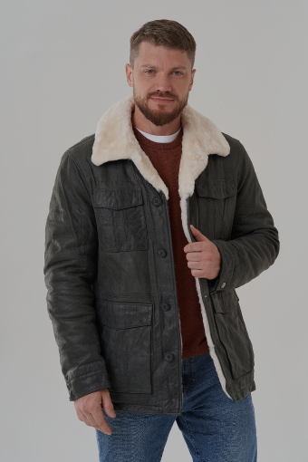 Кожаные пуховики