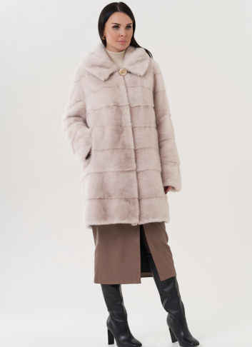 Шуба из норки с капюшоном  Шуба из норки с капюшоном