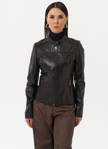 Кожаная куртка на молнии Кожаная куртка на молнии
