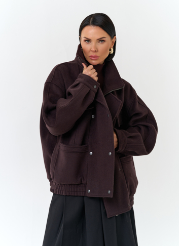 Женское укороченное пальто бомбер Женское укороченное пальто бомбер