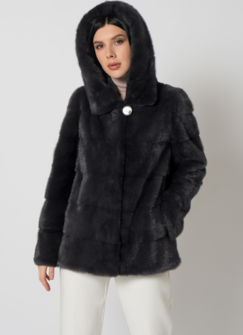 Куртка из меха норки с капюшоном Куртка из меха норки с капюшоном