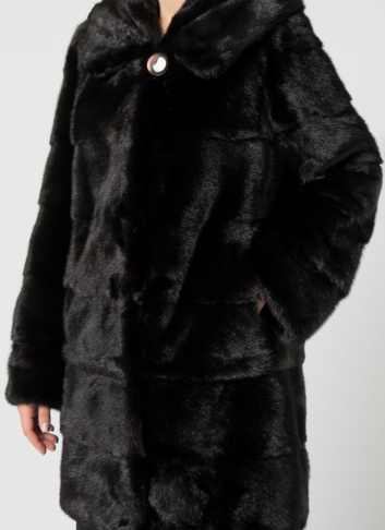 Норковая шуба с капюшоном Норковая шуба с капюшоном