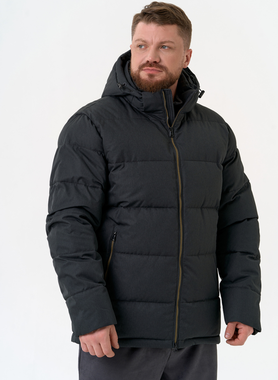 Мужской пуховик с капюшоном  Мужской пуховик с капюшоном