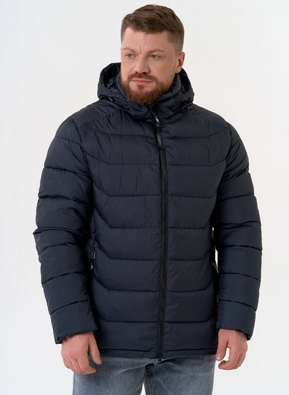 Мужской пуховик с капюшоном  Мужской пуховик с капюшоном