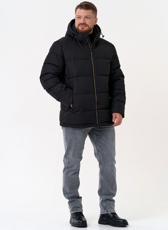 Мужской пуховик с капюшоном  Мужской пуховик с капюшоном
