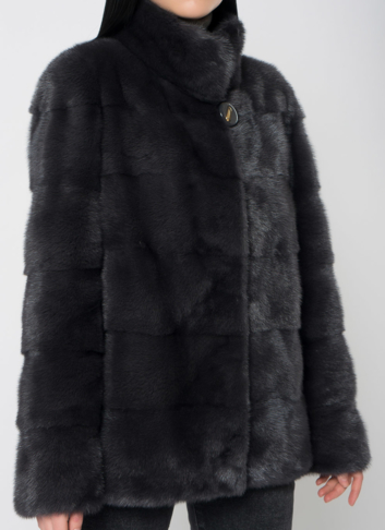 Куртка из норки в сером цвете Куртка из норки в сером цвете