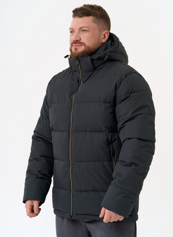 Мужской пуховик с капюшоном  Мужской пуховик с капюшоном