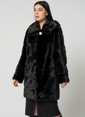 Норковая шуба с капюшоном Норковая шуба с капюшоном