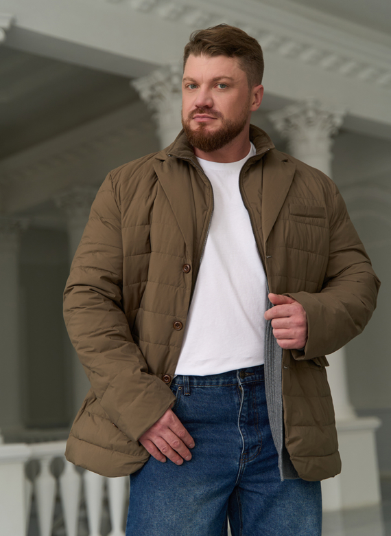 Мужской пуховик со съемной манишкой Мужской пуховик со съемной манишкой