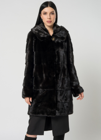 Норковая шуба с капюшоном Норковая шуба с капюшоном