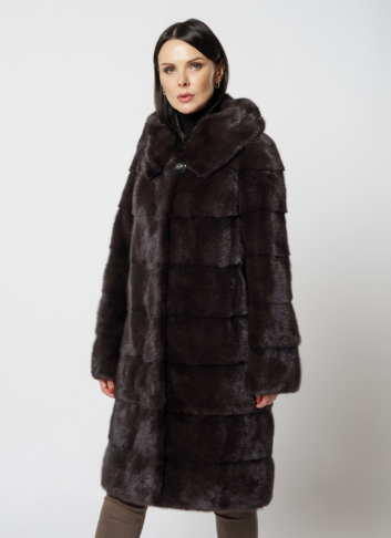 Норковая шуба с капюшоном трансформер 4 в 1 Норковая шуба с капюшоном трансформер 4 в 1