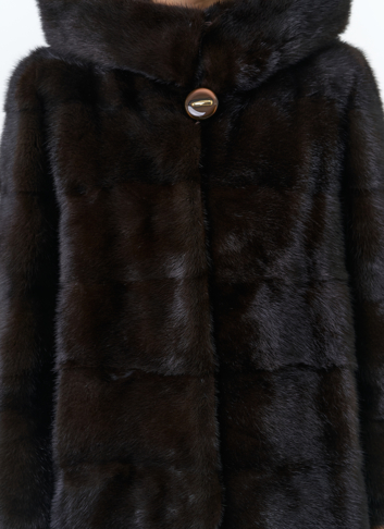 Норковая шуба с капюшоном Норковая шуба с капюшоном