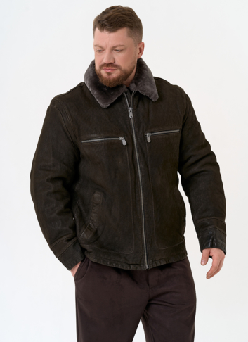 Куртка из натуральной кожи с отделкой из овчины Куртка из натуральной кожи с отделкой из овчины