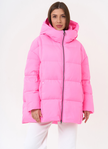 Женский яркий пуховик с капюшоном Женский яркий пуховик с капюшоном