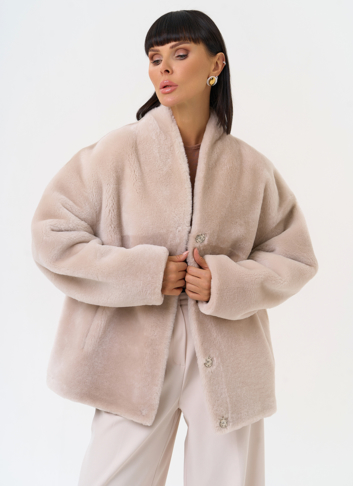 Светлая натуральная дубленка Светлая натуральная дубленка