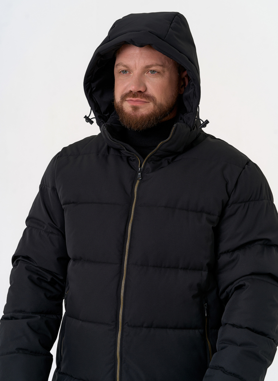Мужской пуховик с капюшоном  Мужской пуховик с капюшоном