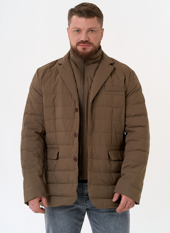 Мужской пуховик со съемной манишкой Мужской пуховик со съемной манишкой