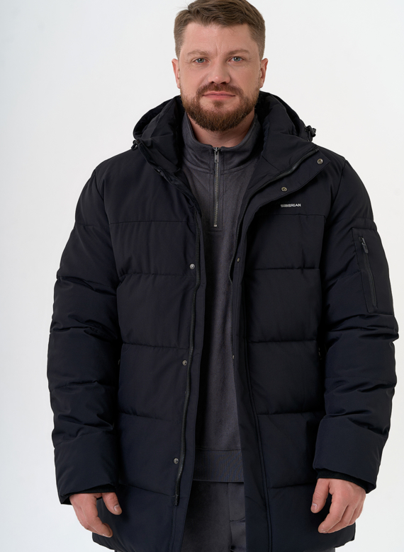 Мужской пуховик с капюшоном  Мужской пуховик с капюшоном