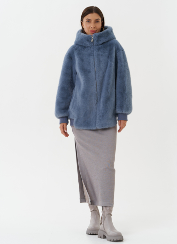 Шуба из эко меха с капюшоном Шуба из эко меха с капюшоном