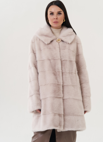 Шуба из норки с капюшоном  Шуба из норки с капюшоном