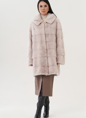 Шуба из норки с капюшоном  Шуба из норки с капюшоном