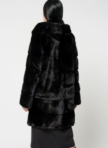 Норковая шуба с капюшоном Норковая шуба с капюшоном
