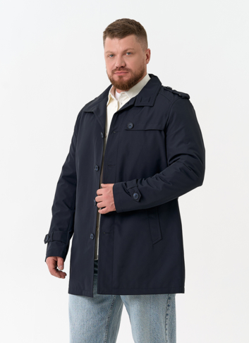 Мужское полупальто синего цвета Мужское полупальто синего цвета