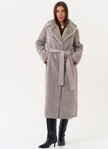 Женская двухсторонняя дубленка из эко замши Женская двухсторонняя дубленка из эко замши