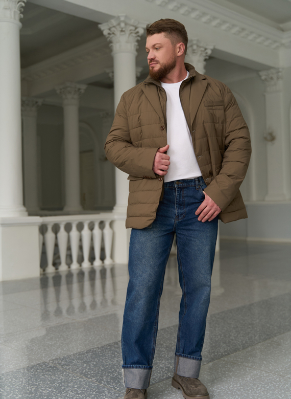 Мужской пуховик со съемной манишкой Мужской пуховик со съемной манишкой
